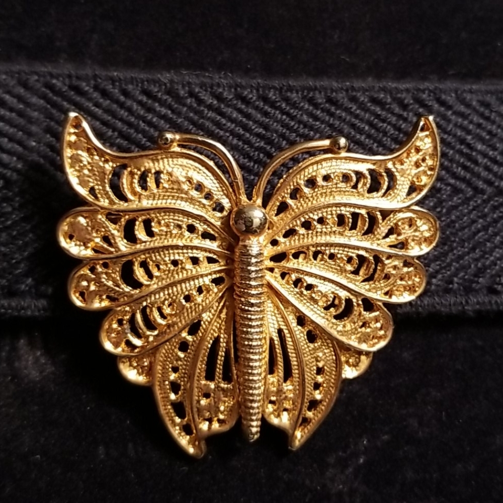 Large vintage goldtone butterfly broach/pin 🦋
